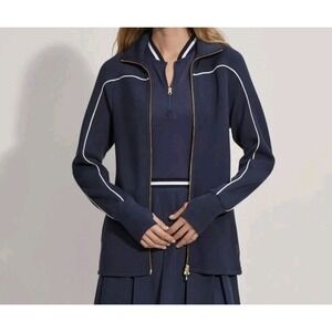 Varley Palmdale Zip Through Active Jacket Blue Nights Size XXS $158